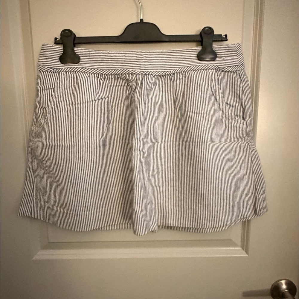 J. Crew Navy and White Striped Skirt | Size 8